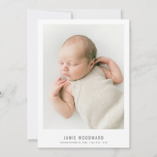 Eenvoudige Moderne Baby Meisje Foto (Voorkant)