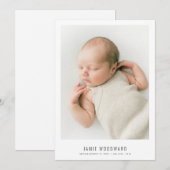 Eenvoudige Moderne Baby Meisje Foto (Voorkant / Achterkant)