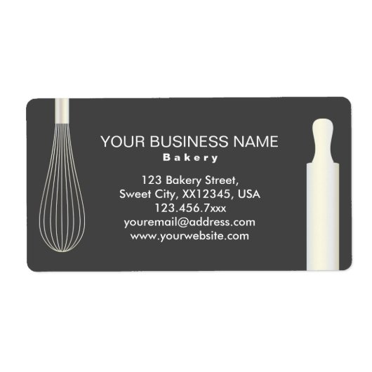 Eenvoudige moderne bakkerij bakkerijlabels etiket (Voorkant)