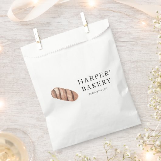 Eenvoudige moderne bakkerij Eco Professional Logo Bedankzakje (Geknipt)