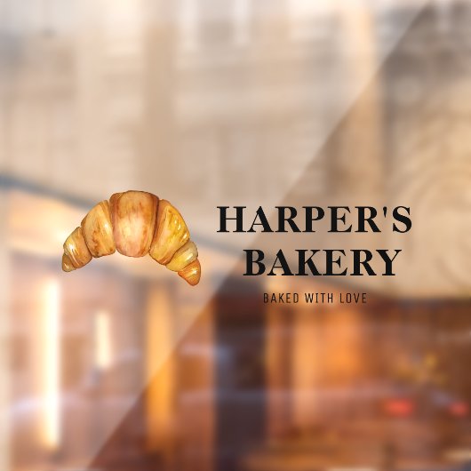 Eenvoudige moderne bakkerij Eco Professional Logo Raamsticker (Vel 2)