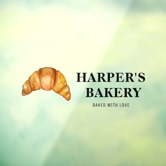 Eenvoudige moderne bakkerij Eco Professional Logo Raamsticker (Vel 3)