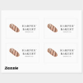 Eenvoudige moderne bakkerij Eco Professional Logo Rechthoekige Sticker (Vel)
