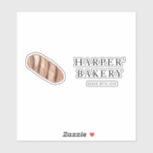 Eenvoudige moderne bakkerij Eco Professional Logo Sticker (Vel)
