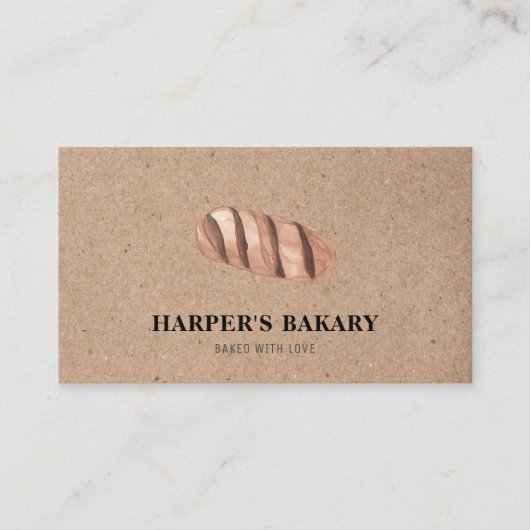 Eenvoudige moderne bakkerij Eco Professional Logo Visitekaartje (Voorkant)
