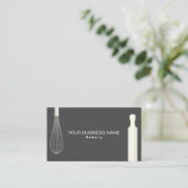 Eenvoudige moderne bakkerij visitekaartje (Staand voorkant)