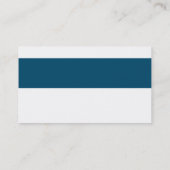 EENVOUDIGE MODERNE BAND effen donkerblauw wit Visitekaartje (Achterkant)