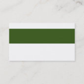 EENVOUDIGE MODERNE BAND effen donkergroen wit Visitekaartje (Achterkant)