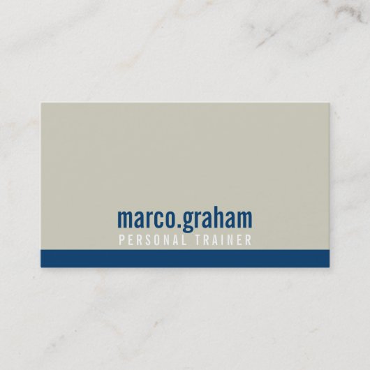 EENVOUDIGE MODERNE BAND effen mannelijke taupe nav Visitekaartje (Voorkant)