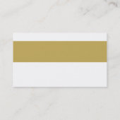 EENVOUDIGE MODERNE BAND effen oud goud wit Visitekaartje (Achterkant)