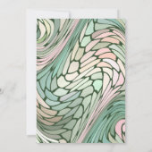 Eenvoudige Moderne Bat Mitswa Roze en Groen Kaart (Achterkant)