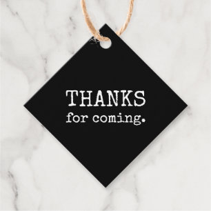 Eenvoudige moderne Bedankt om te komen Bedankjes Labels