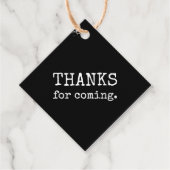 Eenvoudige moderne Bedankt om te komen Bedankjes Labels (Voorkant)
