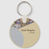 Eenvoudige Moderne Bedrijfs Promotionele QR Code L Sleutelhanger (Voorkant)