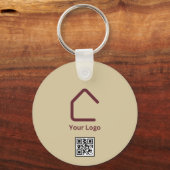 Eenvoudige Moderne Bedrijfs Promotionele QR Code L Sleutelhanger (Achterkant)