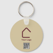 Eenvoudige Moderne Bedrijfs Promotionele QR Code L Sleutelhanger (Achterkant)