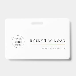 Eenvoudige moderne bedrijfslogo naam ID-badge voor Badge