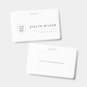 Eenvoudige Moderne BedrijfsNaam van de Logo van de Badge (Voor- en achterkant)