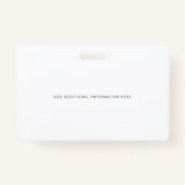 Eenvoudige Moderne BedrijfsNaam van de Logo van de Badge (Achterkant)