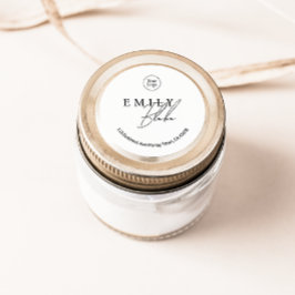 Eenvoudige Moderne Bedrijfssticker Met Logo Ronde Sticker