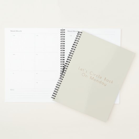 Eenvoudige Moderne Beige 2024 Planner Grappige Kal (Display)