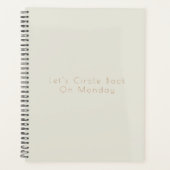 Eenvoudige Moderne Beige 2024 Planner Grappige Kal (Voorkant)