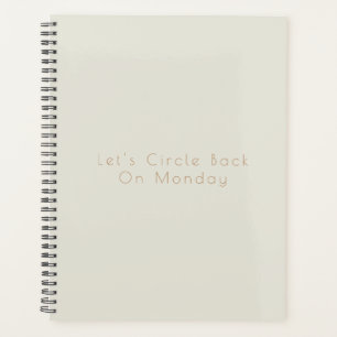 Eenvoudige Moderne Beige 2024 Planner Grappige Kal