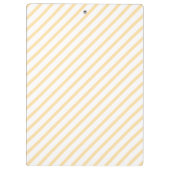 Eenvoudige moderne beige lijn streep klembord (Achterkant)