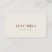 Eenvoudige, moderne beige minimalistische professi visitekaartje (Voorkant)