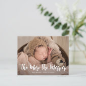 eenvoudige moderne bekendmakingskaart feestdagenkaart (Staand voorkant)