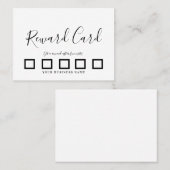 Eenvoudige moderne beloningen loyaliteit bedrijf contactkaartje (Voorkant / Achterkant)