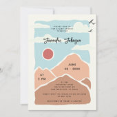 Eenvoudige moderne bergen Waterverf douche Kaart (Voorkant)