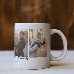 Eenvoudige moderne beste vader ooit 4 foto's colla koffiemok