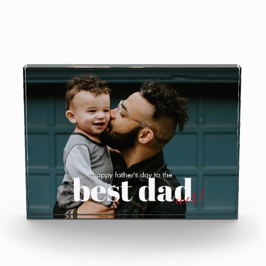 Eenvoudige moderne beste vader ooit fotoblokken (Voorkant)