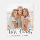 Eenvoudige, moderne beste vrienden persoonlijke fo fleece deken (Voorkant)