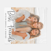 Eenvoudige, moderne beste vrienden persoonlijke fo fleece deken (Voorkant (Horizontaal))