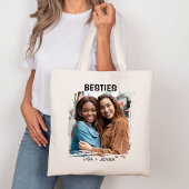 Eenvoudige moderne Besties Beste Vrienden Foto Tote Bag