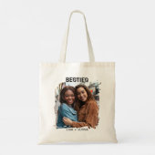 Eenvoudige moderne Besties Beste Vrienden Foto Tote Bag (Achterkant)