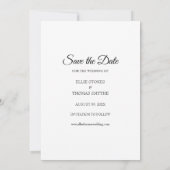 Eenvoudige moderne bewaar de datum elegante script save the date (Achterkant)