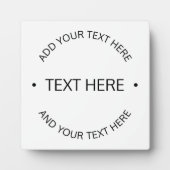 Eenvoudige moderne bewerkbare tekst | Wit & Zwart Fotoplaat (Voorkant)