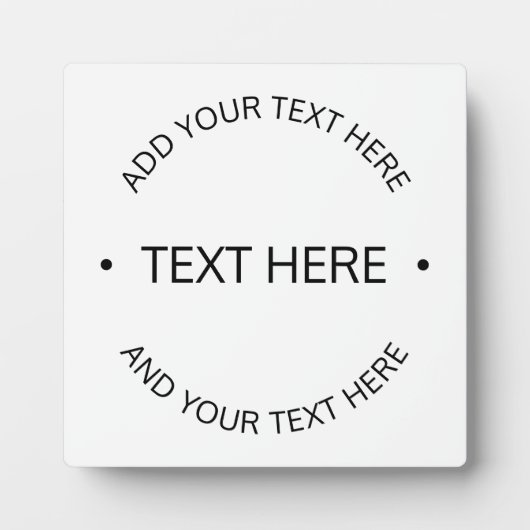 Eenvoudige moderne bewerkbare tekst | Wit & Zwart Fotoplaat (Voorkant)