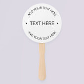 Eenvoudige moderne bewerkbare tekst | Wit & Zwart Handwaaier