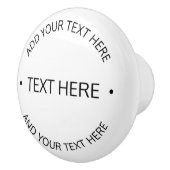 Eenvoudige moderne bewerkbare tekst | Wit & Zwart Keramische Knop (Rechts)