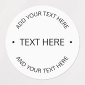 Eenvoudige moderne bewerkbare tekst | Wit & Zwart Labels (Design 1)