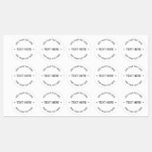 Eenvoudige moderne bewerkbare tekst | Wit & Zwart Labels (Vel)