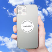 Eenvoudige moderne bewerkbare tekst | Wit & Zwart Sticker