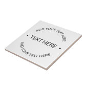 Eenvoudige moderne bewerkbare tekst | Wit & Zwart Tegeltje (Zijkant)