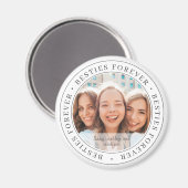 Eenvoudige, moderne BFF-foto voor iedereen Magneet (Voorkant / Achterkant)