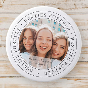 Eenvoudige, moderne BFF-foto voor iedereen Ronde Button 7,6 Cm