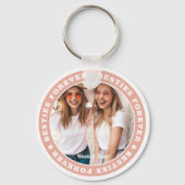 Eenvoudige, moderne BFF-foto voor iedereen Sleutelhanger (Voorkant)